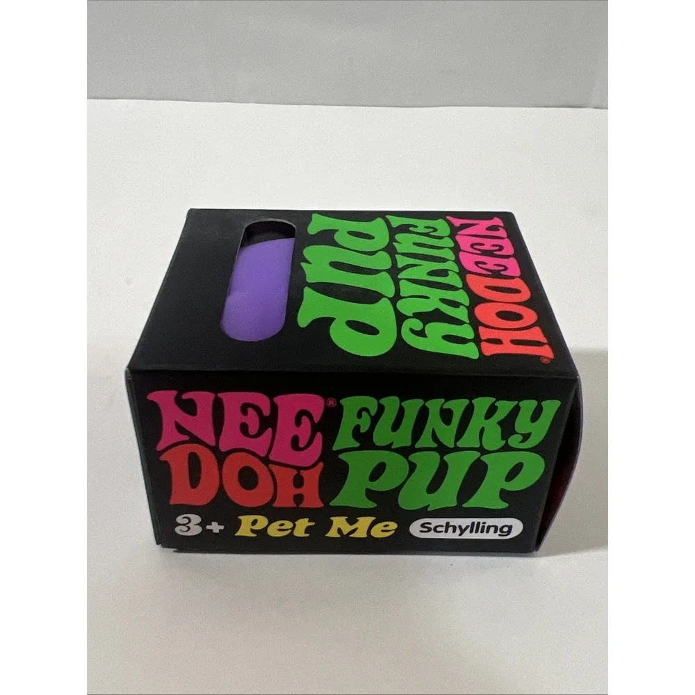 Authentic NEEDOH Funky Pup Puppy DOG Nee Doh Stress Ball SQUISHY Fidget Purple